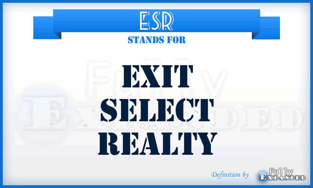 ESR - Exit Select Realty