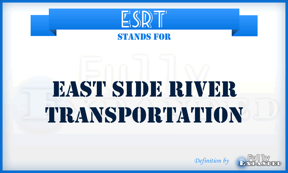 ESRT - East Side River Transportation