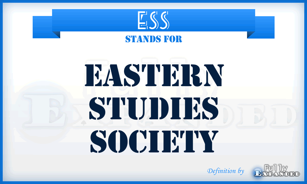 ESS - Eastern Studies Society