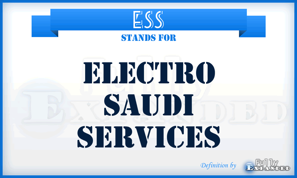 ESS - Electro Saudi Services