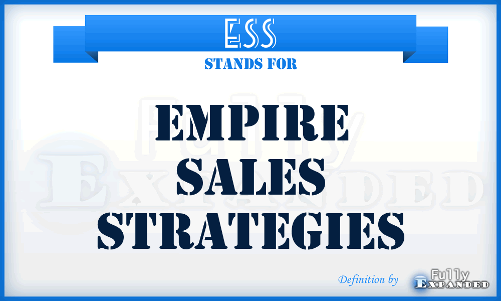 ESS - Empire Sales Strategies