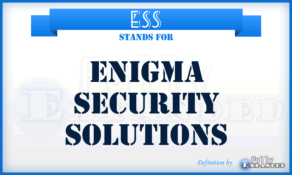 ESS - Enigma Security Solutions