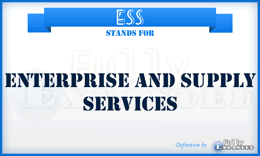 ESS - Enterprise And Supply Services