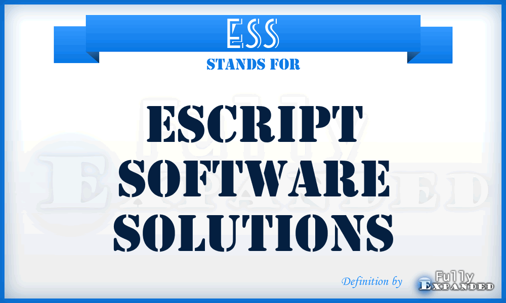 ESS - Escript Software Solutions