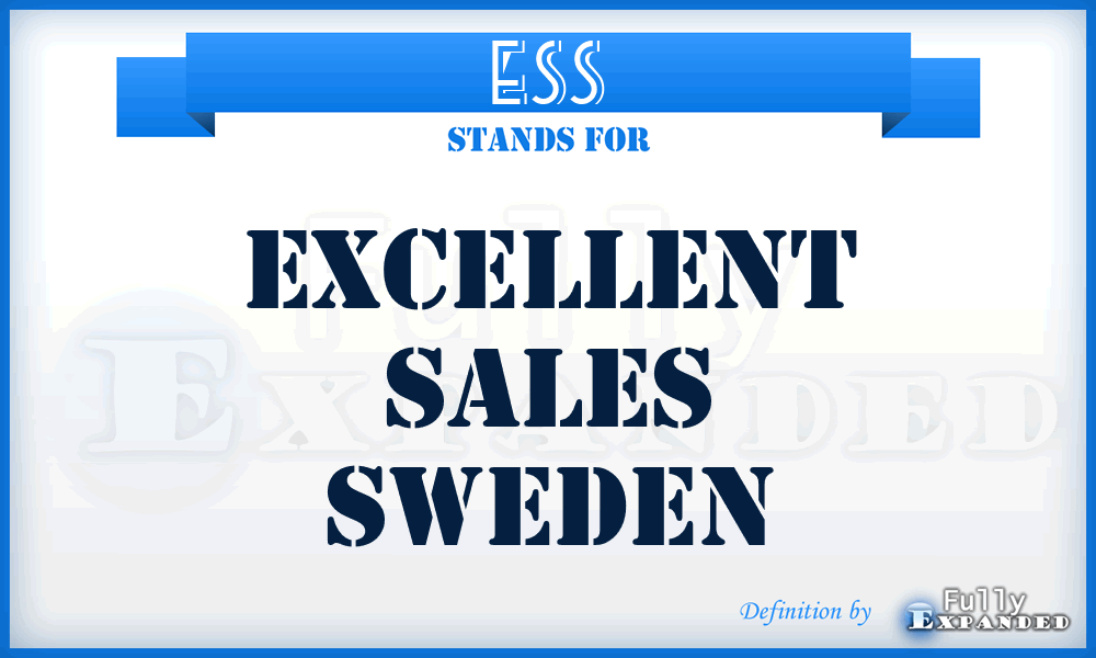 ESS - Excellent Sales Sweden