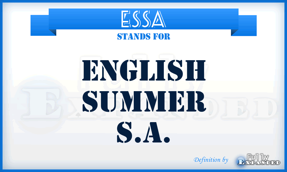 ESSA - English Summer S.A.