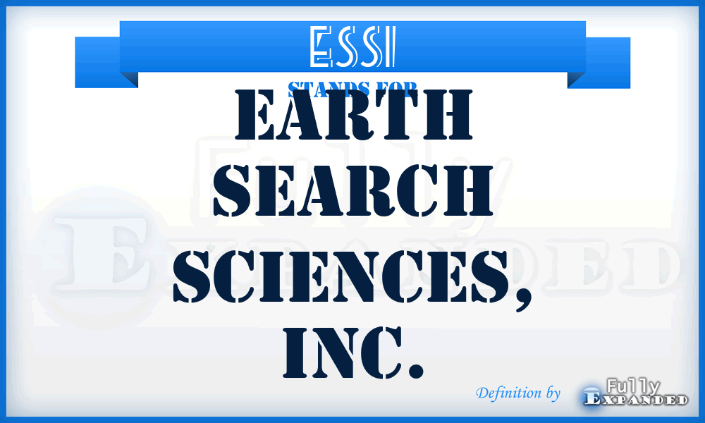 ESSI - Earth Search Sciences, Inc.