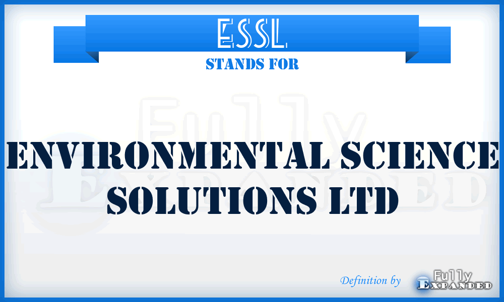 ESSL - Environmental Science Solutions Ltd