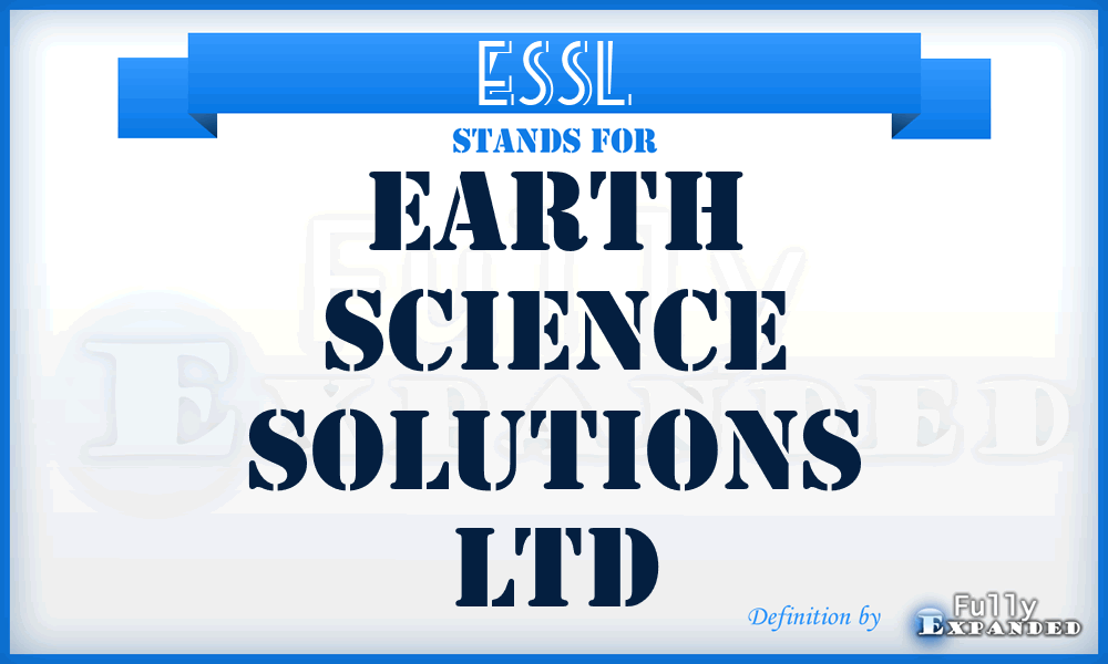 ESSL - Earth Science Solutions Ltd