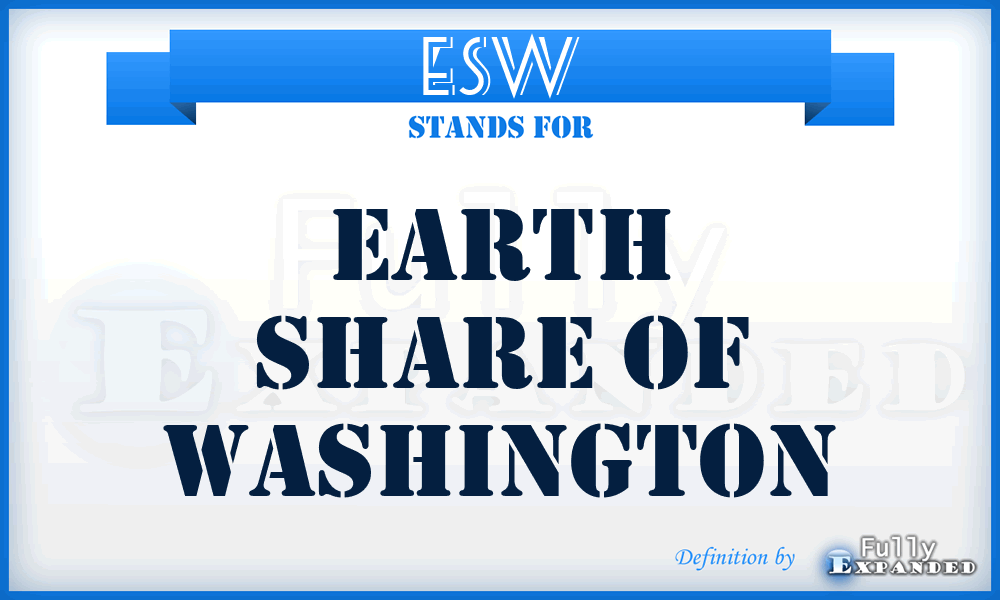 ESW - Earth Share of Washington