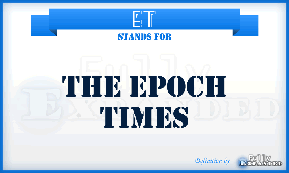 ET - The Epoch Times