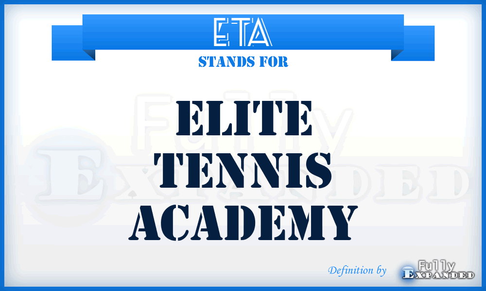 ETA - Elite Tennis Academy