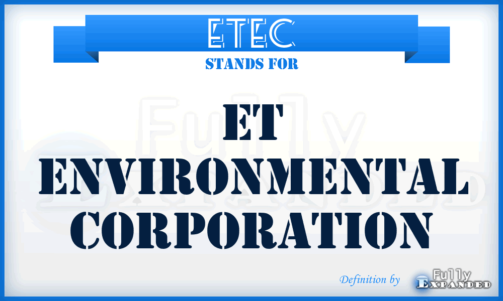 ETEC - ET Environmental Corporation