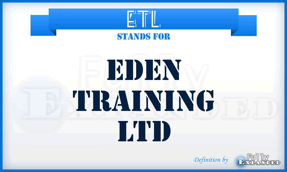 ETL - Eden Training Ltd