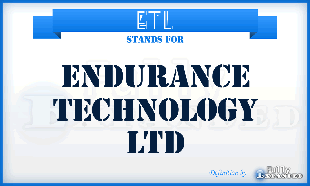ETL - Endurance Technology Ltd