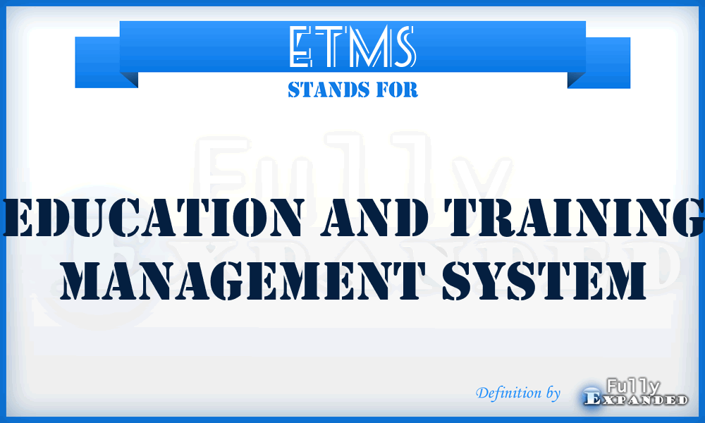 ETMS - Education And Training Management System