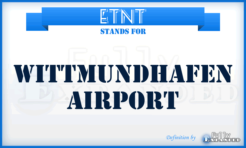 ETNT - Wittmundhafen airport