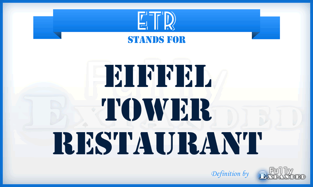 ETR - Eiffel Tower Restaurant