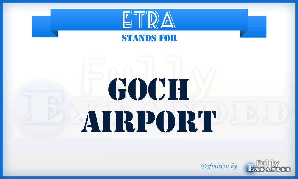 ETRA - Goch airport