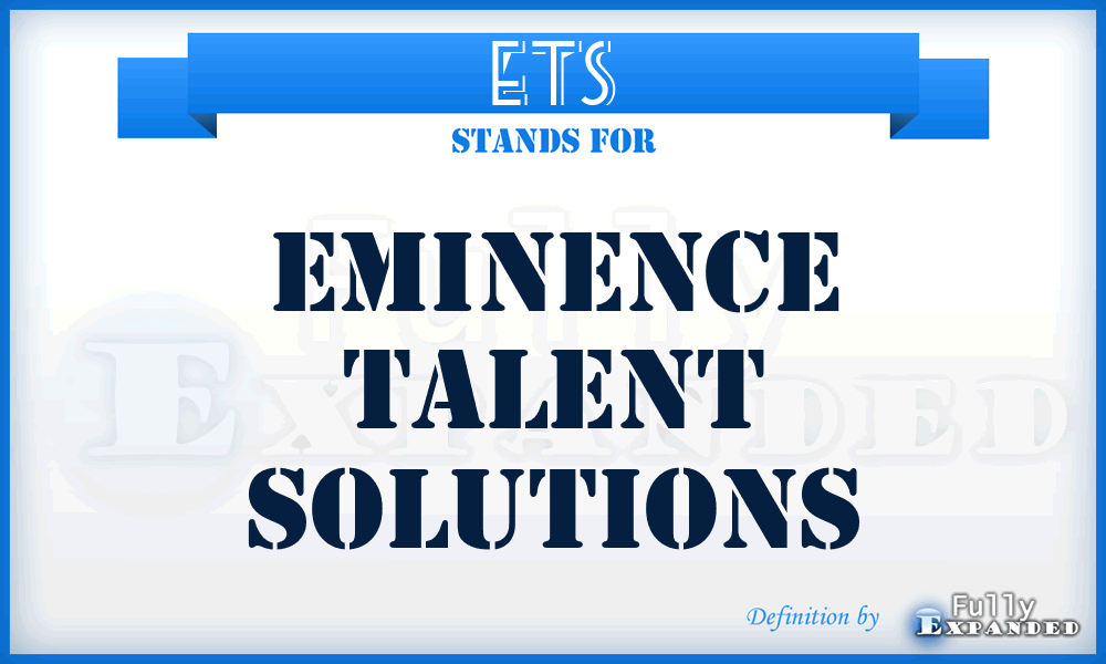 ETS - Eminence Talent Solutions