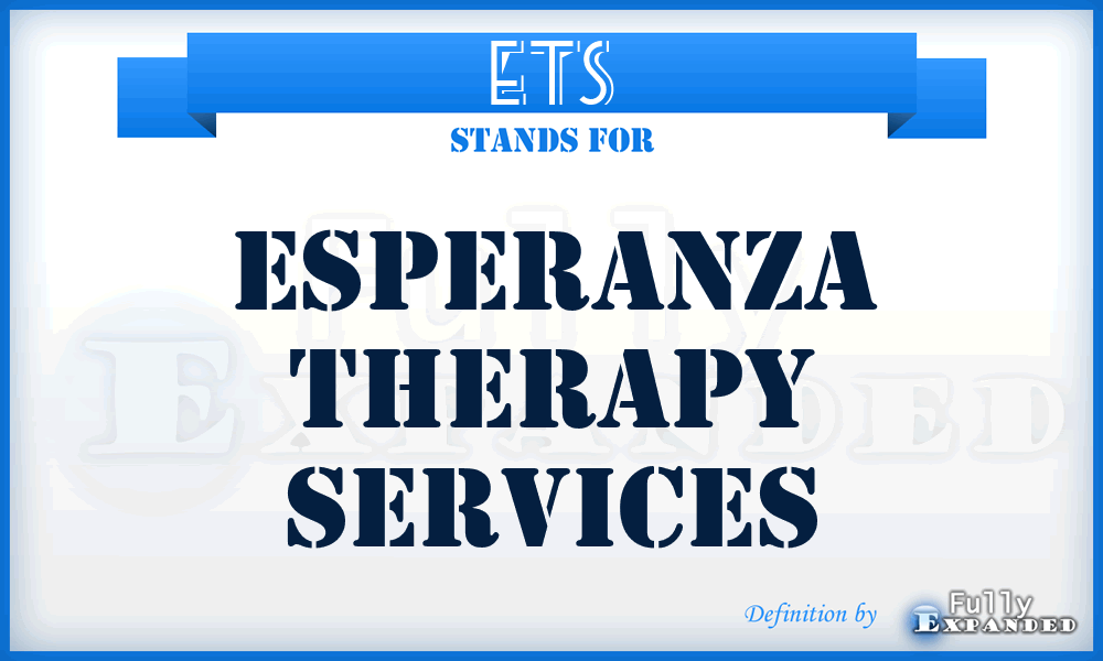 ETS - Esperanza Therapy Services