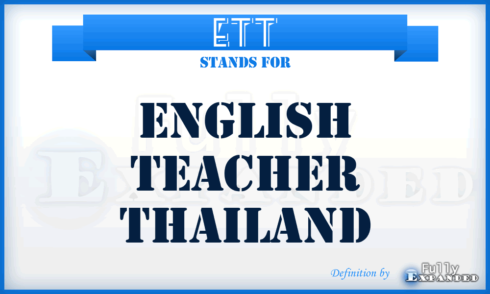 ETT - English Teacher Thailand