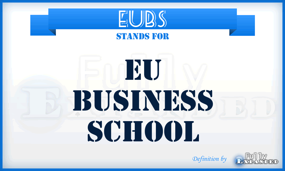 EUBS - EU Business School