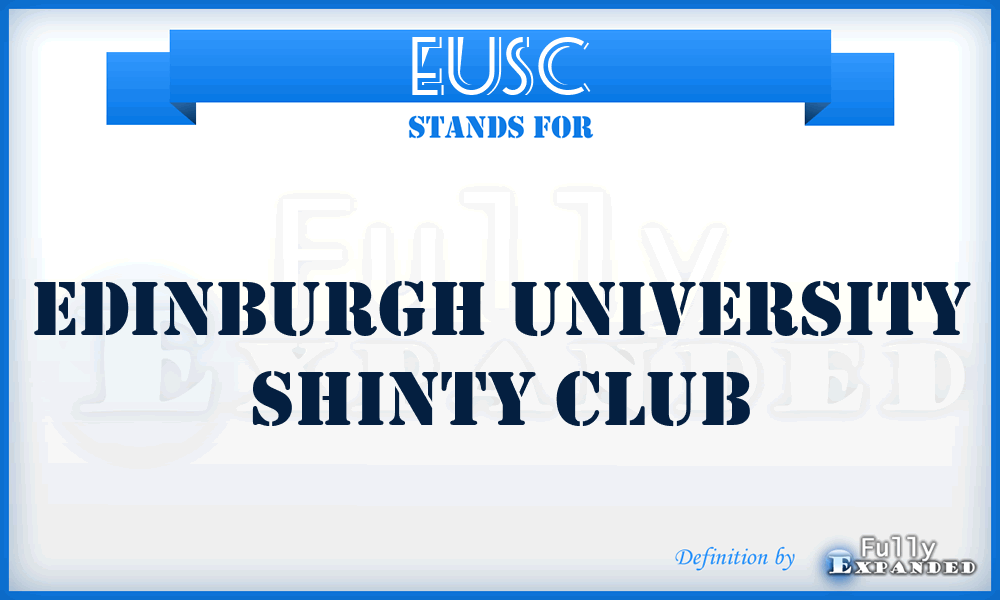 EUSC - Edinburgh University Shinty Club