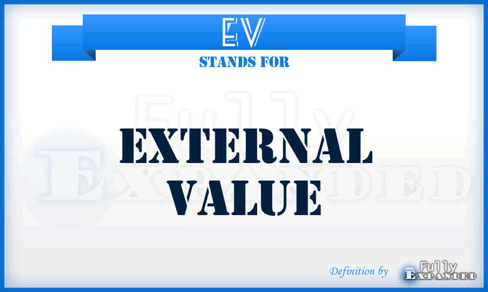 EV - External Value