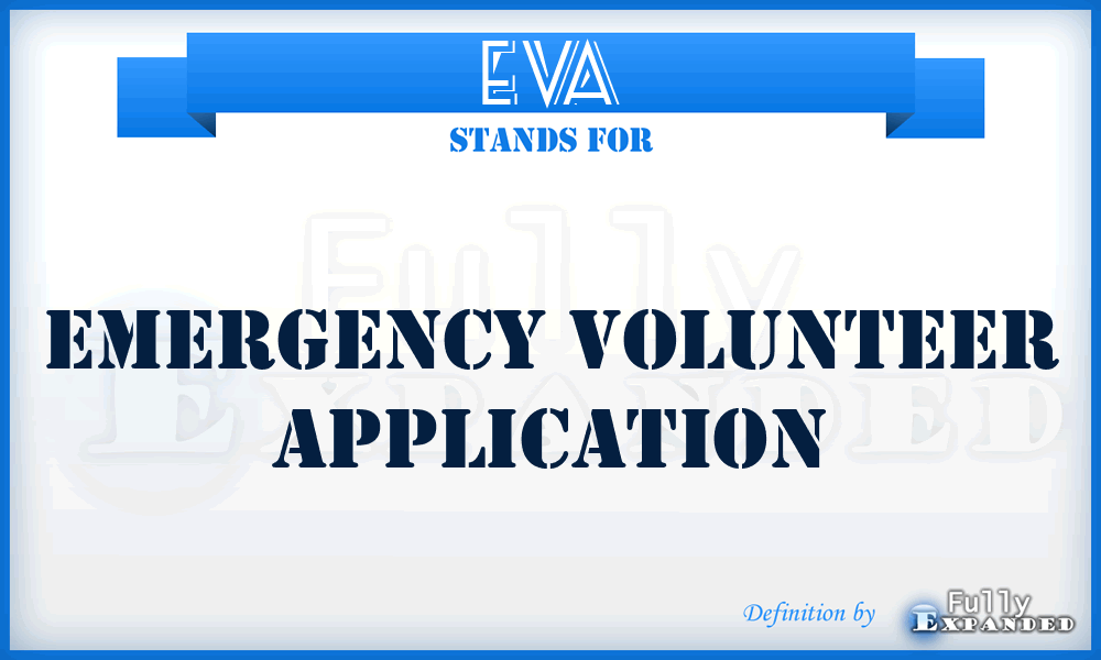 EVA - Emergency Volunteer Application