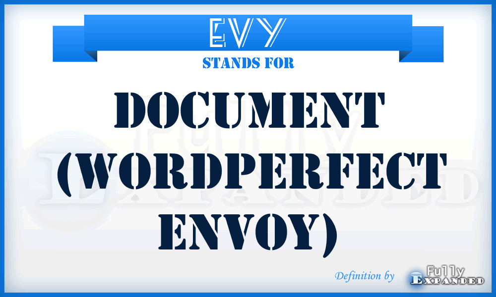 EVY - Document (WordPerfect Envoy)