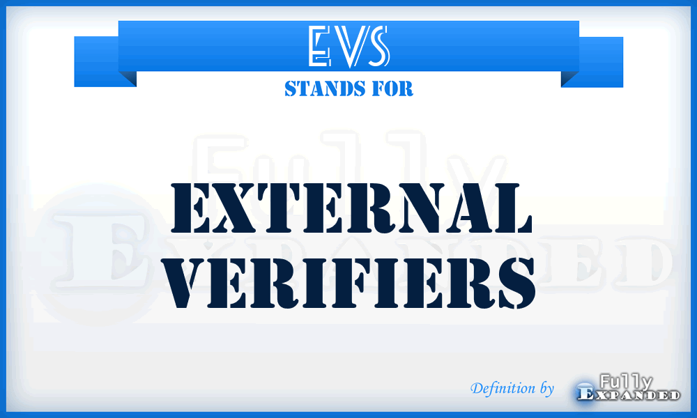 EVs - External Verifiers