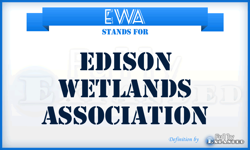 EWA - Edison Wetlands Association