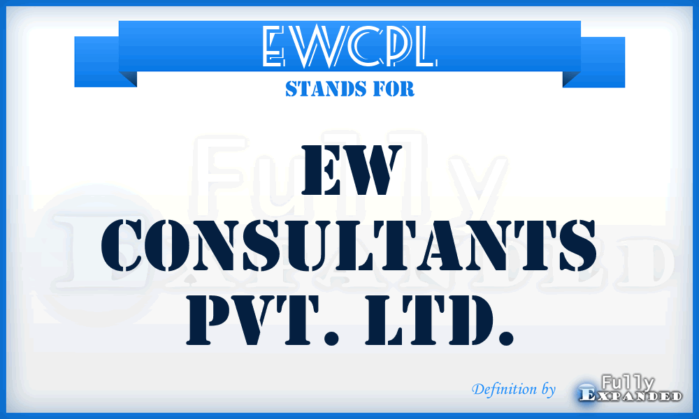 EWCPL - EW Consultants Pvt. Ltd.