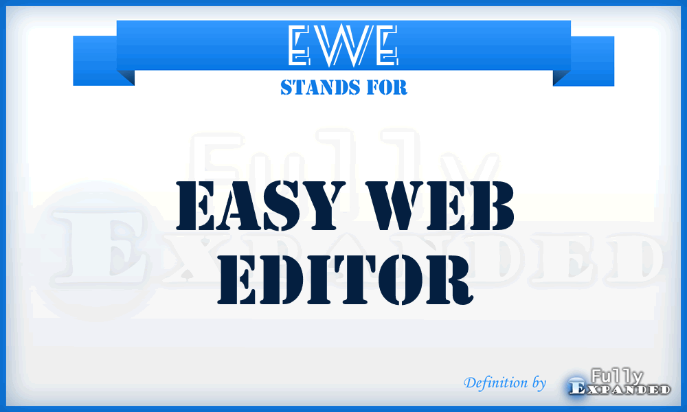 EWE - Easy Web Editor