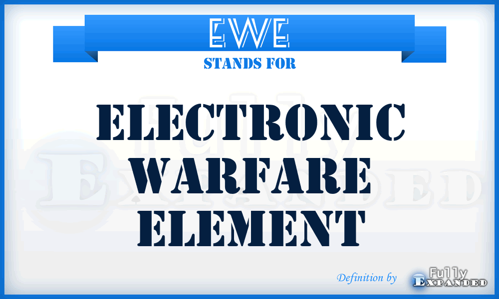 EWE - electronic warfare element