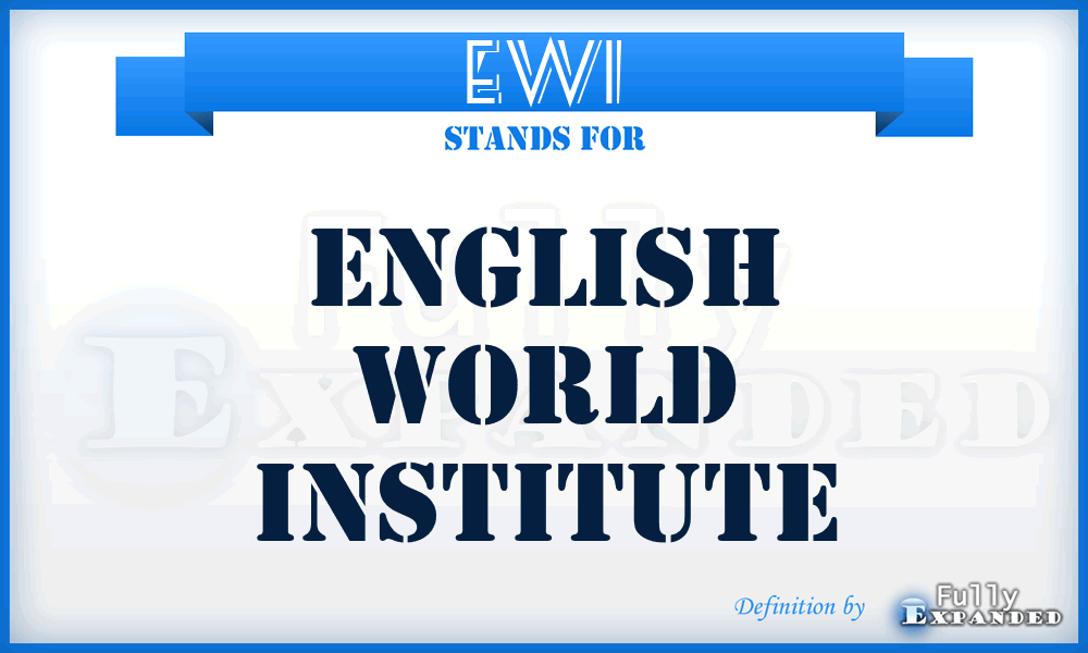 EWI - English World Institute