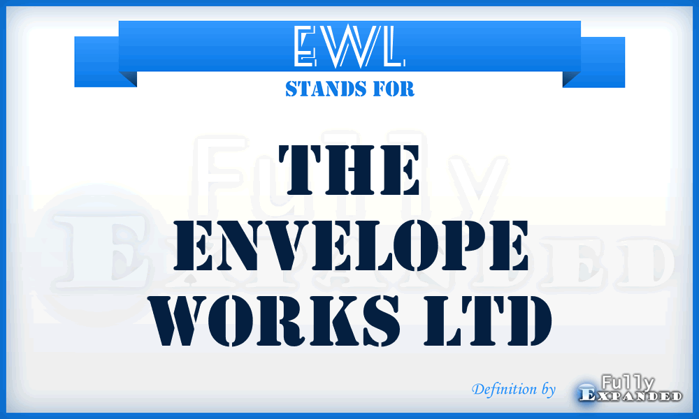 EWL - The Envelope Works Ltd