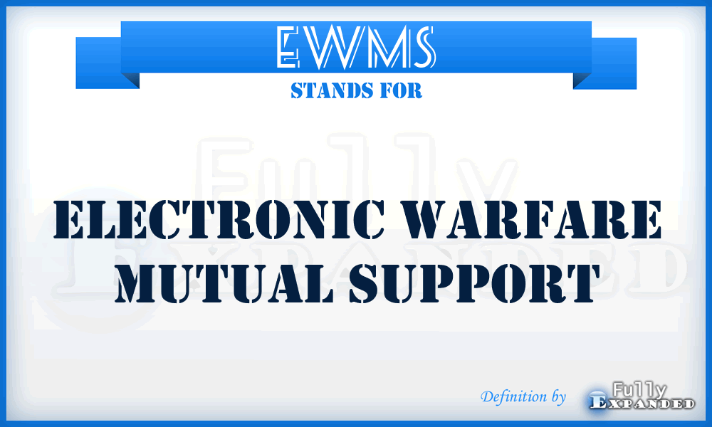 EWMS - Electronic Warfare Mutual Support