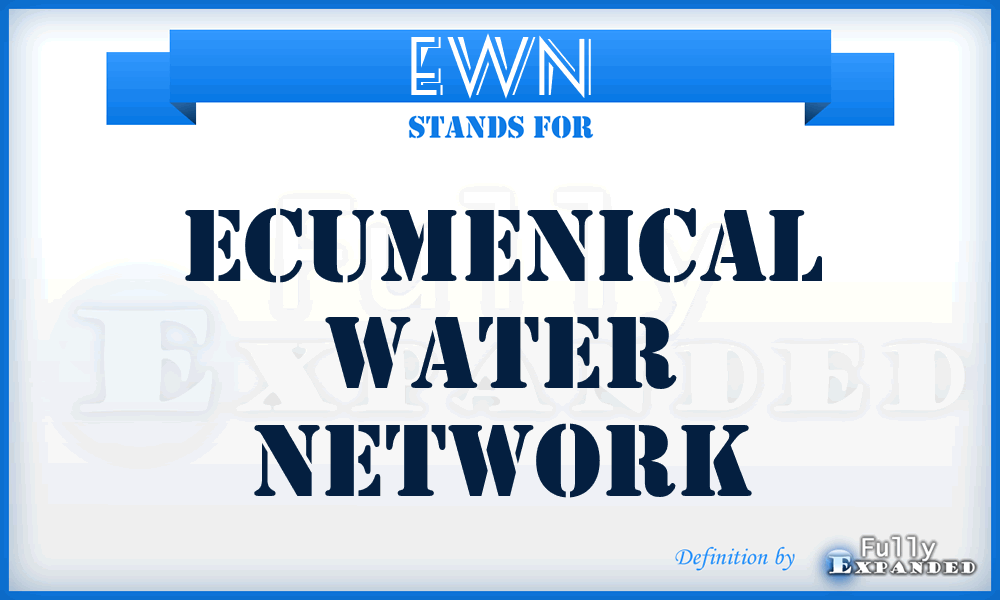 EWN - Ecumenical Water Network