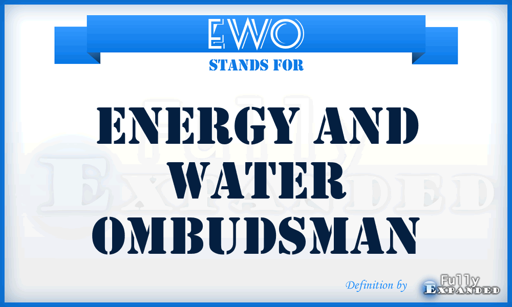 EWO - Energy and Water Ombudsman