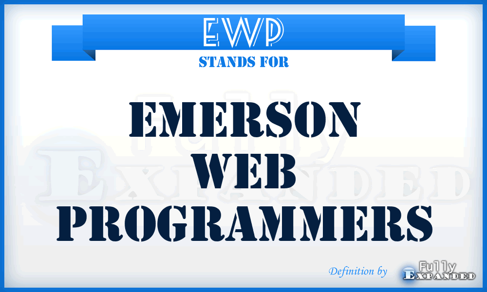 EWP - Emerson Web Programmers