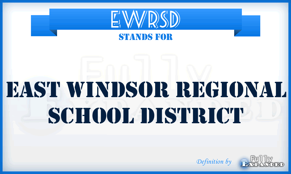 EWRSD - East Windsor Regional School District
