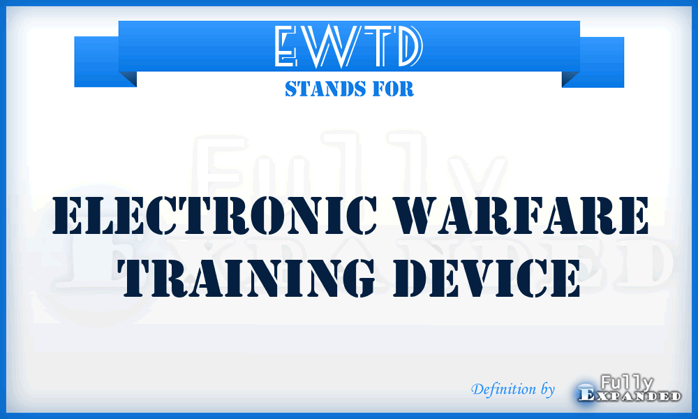 EWTD - electronic warfare training device