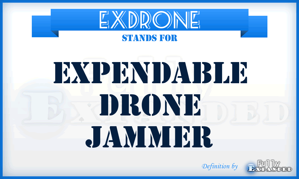 EXDRONE - expendable drone jammer