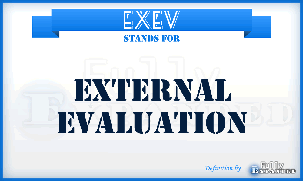 EXEV - external evaluation