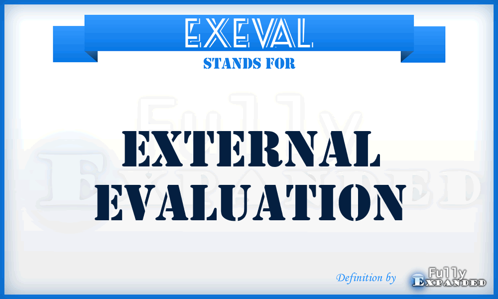 EXEVAL - External Evaluation