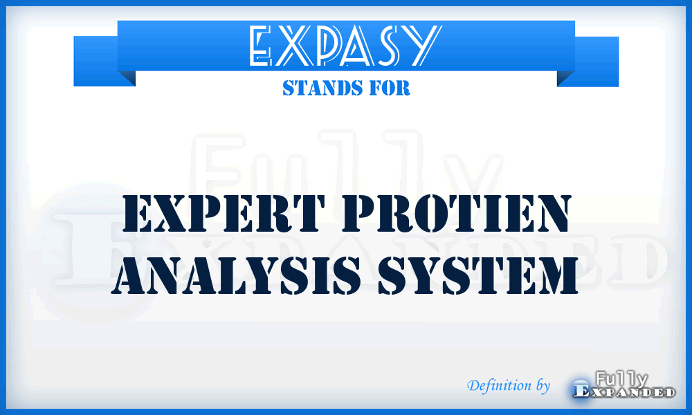 EXPASY - Expert Protien Analysis System