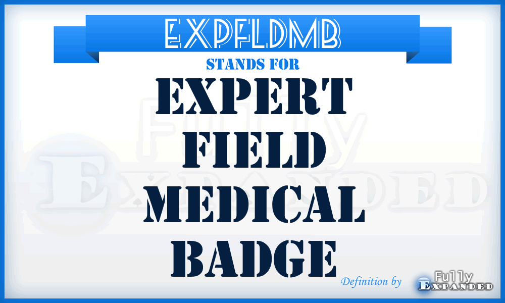 EXPFLDMB - Expert Field Medical badge