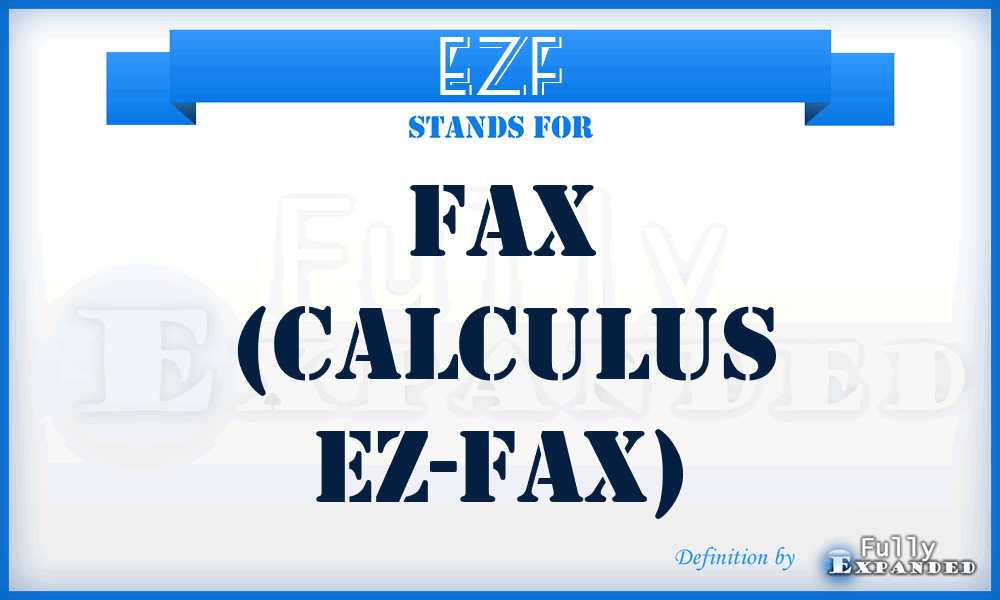 EZF - Fax (Calculus EZ-Fax)